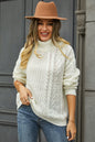 Angel Wings Cable-Knit Turtle Sweater