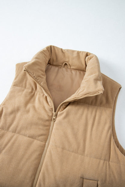 Shelby Pocketed Puffer Turtleneck Vest