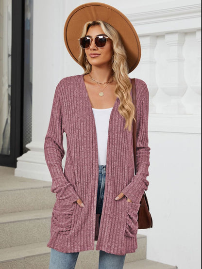 Fable & Fringe Pocketed Long Sleeve Cardigan