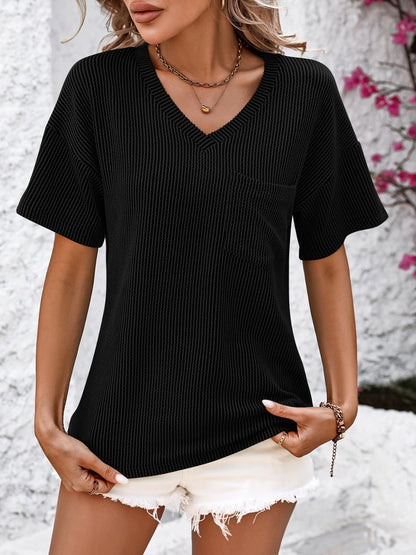 Fable Basic V-Neck Dropped Shoulder T-Shirt