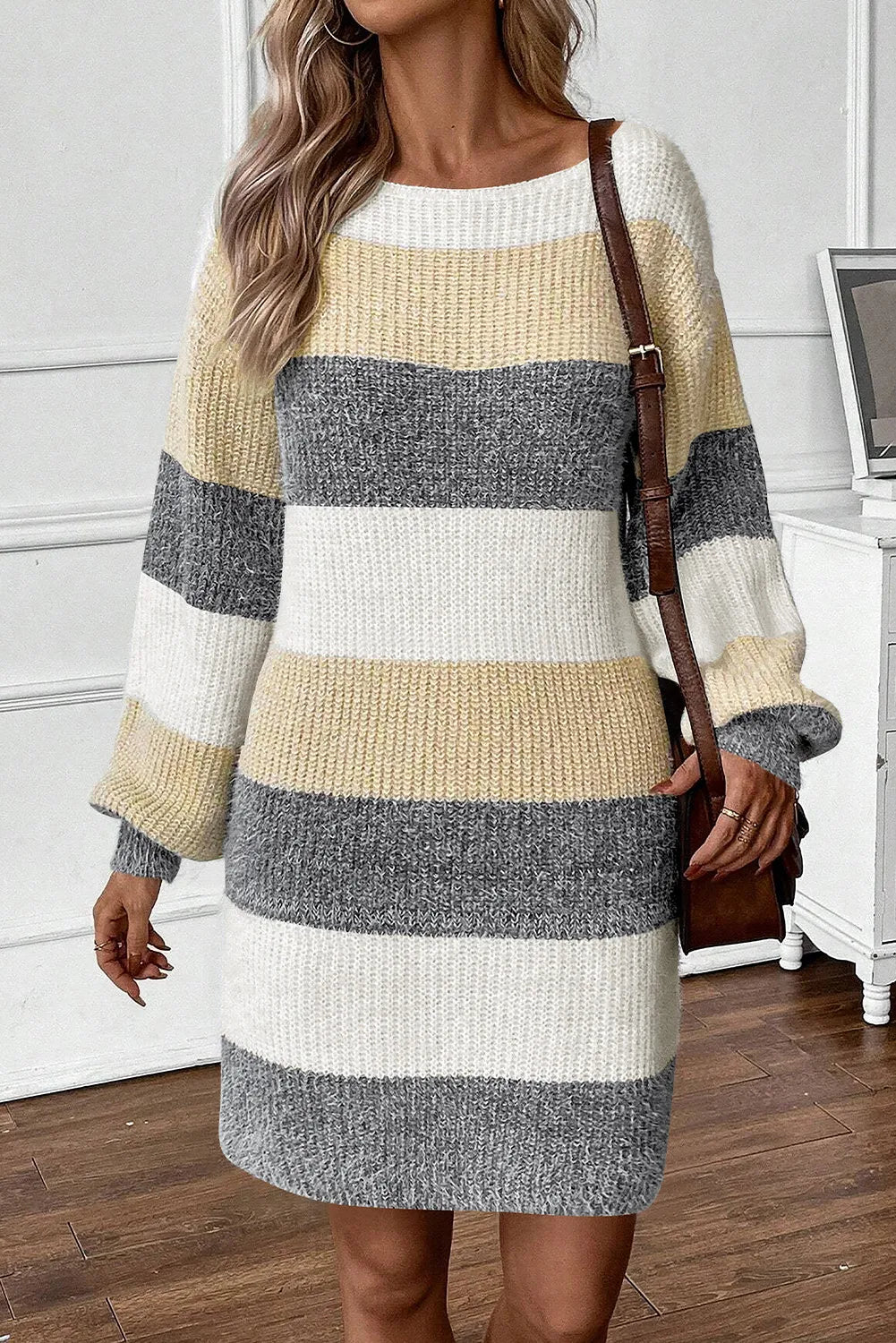 Fable & Fringe She's All That Color Block Sweater Dress