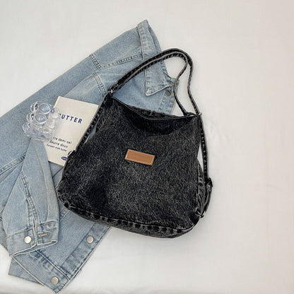 Fable & Fringe Adjustable Strap Denim Shoulder Bag