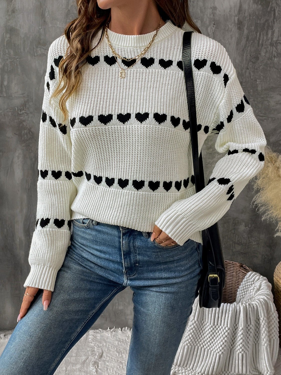 Darling Hearts Knitted Sweater