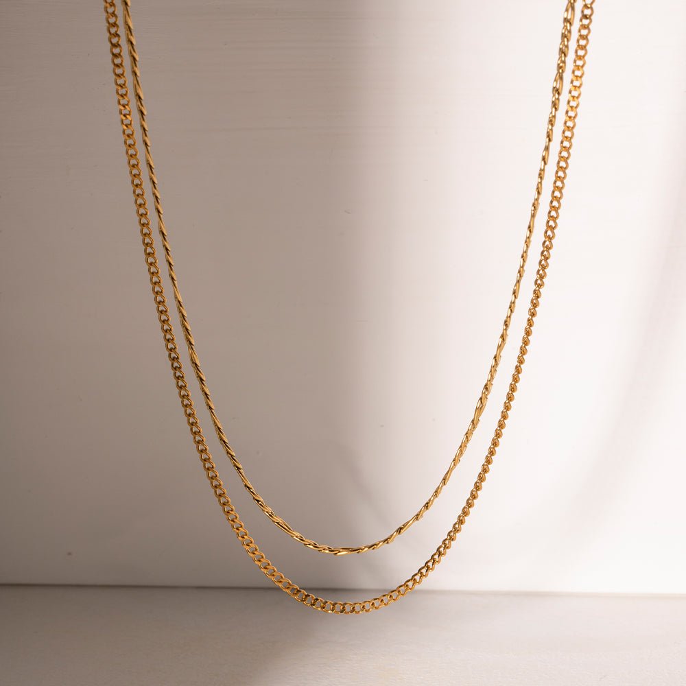 Fable & Fringe Gold Appeal Double-Layered Chained Necklace