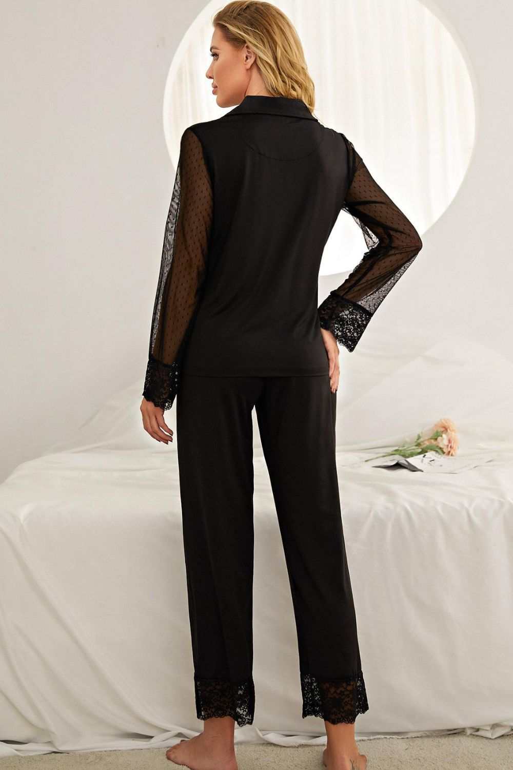 Fable Sleep Ultimate Lounge Lace Lapel Collar Pajama Set