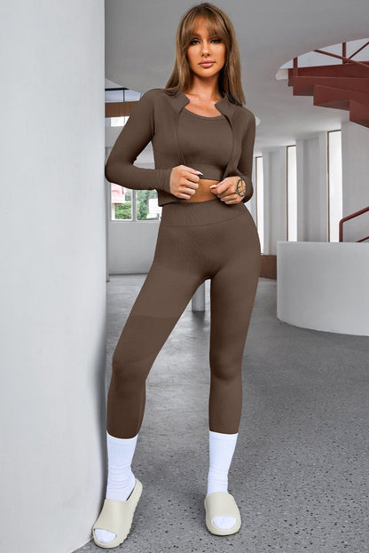 Fable Essentials 3 Piece Active Top and Pants Set