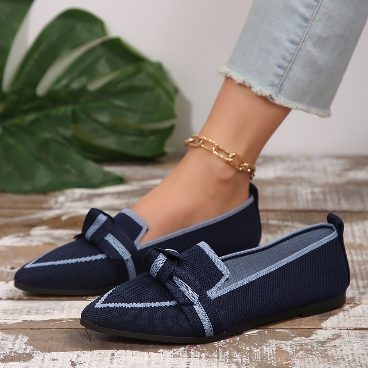 Fable & Fringe Bow Point Toe Loafers