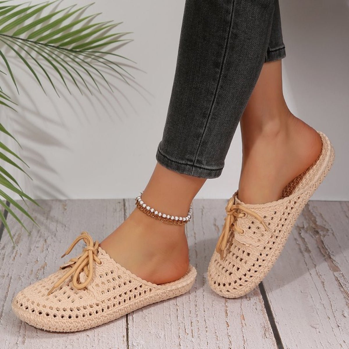 Fable & Fringe Lace-Up Flat Sandals