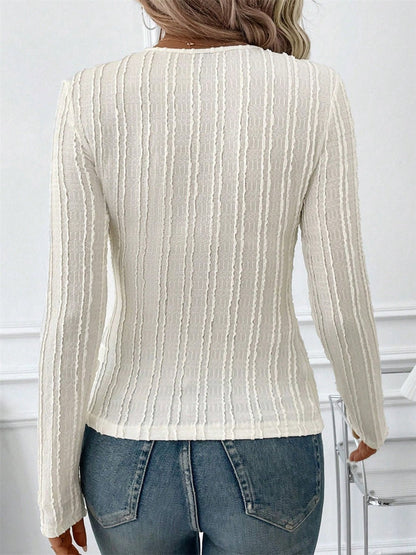 Fable & Fringe Cozy Round Neck Long Sleeve Top