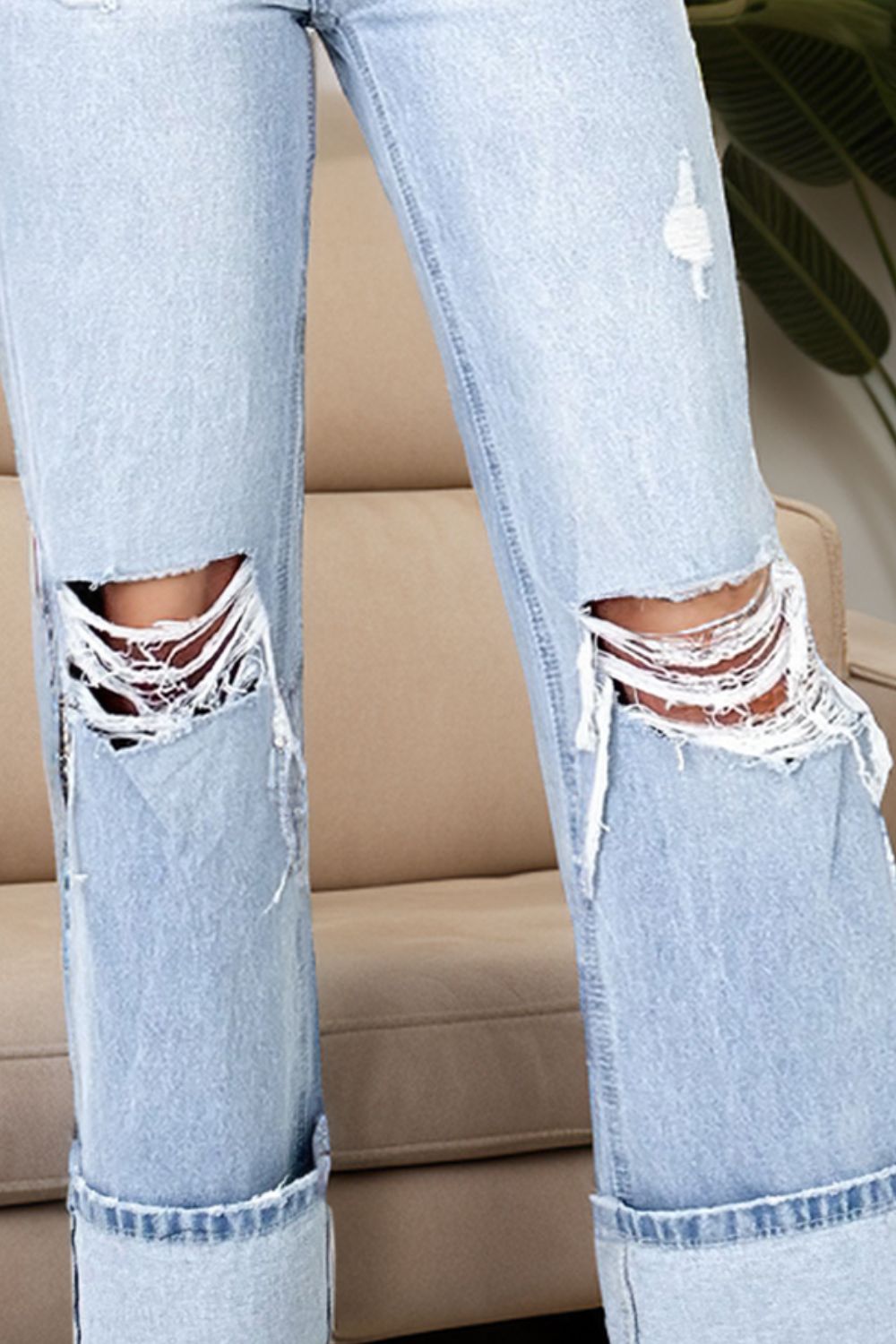 Urban Nomad Distressed High-Waist Jean