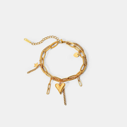 Fable & Fringe Luxurious Gold Double Layered Bracelet