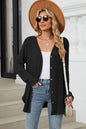 Fable & Fringe Ribbed Button Up Long Sleeve Cardigan