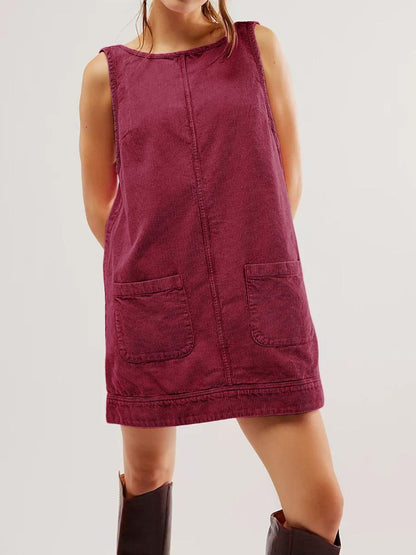 Mandy Feeling Fall Mini Dress with Pockets