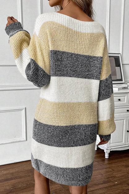 Fable & Fringe She's All That Color Block Sweater Dress