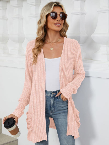 Fable & Fringe Pocketed Long Sleeve Cardigan