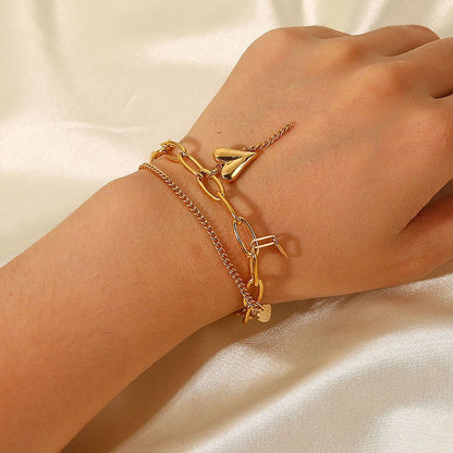 Fable & Fringe Luxurious Gold Double Layered Bracelet