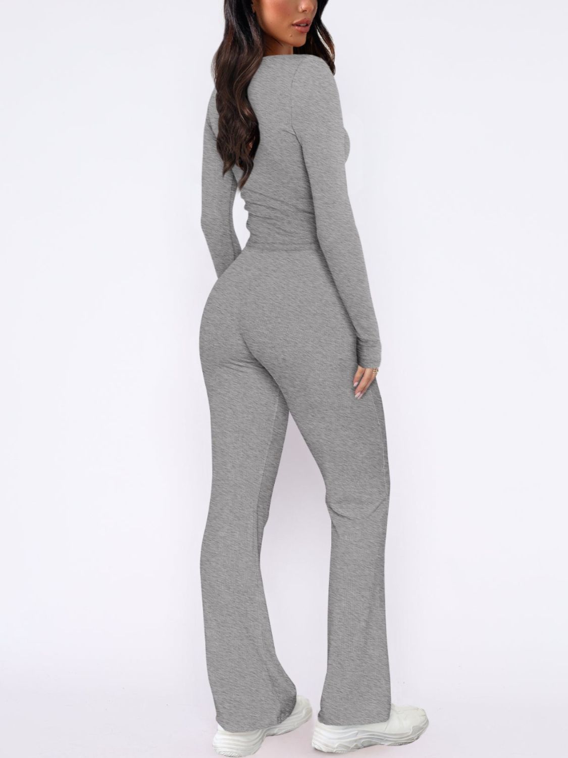 Fable Lounge Extra Cozy V-Neck Long Sleeve Top and Pants Set