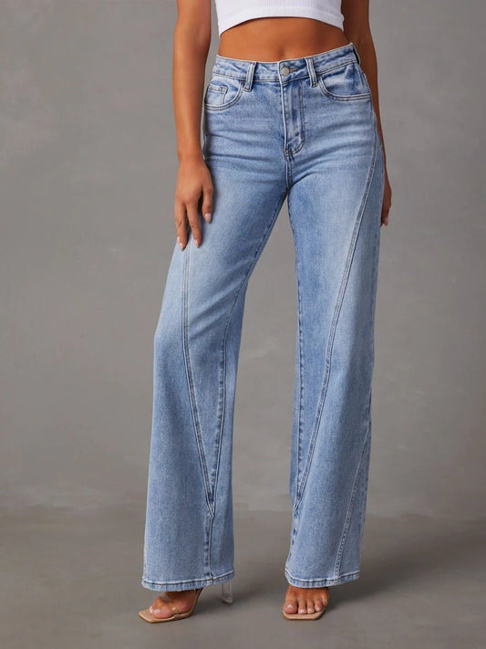 Fable & Fringe High Waist Straight Jeans