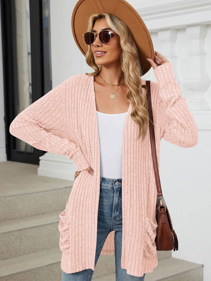 Fable & Fringe Pocketed Long Sleeve Cardigan