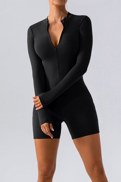 Celestial Glide Half-Zip Romper