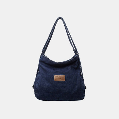 Fable & Fringe Adjustable Strap Denim Shoulder Bag