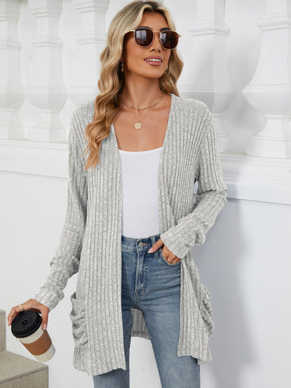 Fable & Fringe Pocketed Long Sleeve Cardigan