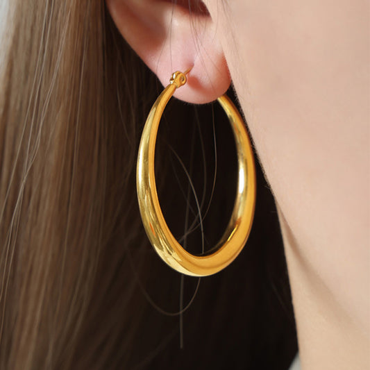 Aura Adorn 18K Gold Hoop Earrings