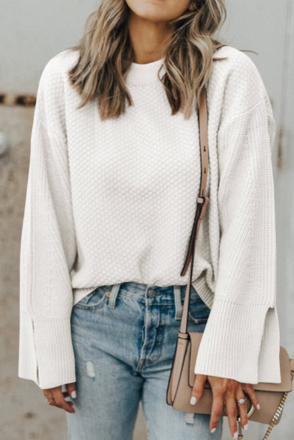 Fable & Fringe Cozy Enough Slit Sleeve Sweater