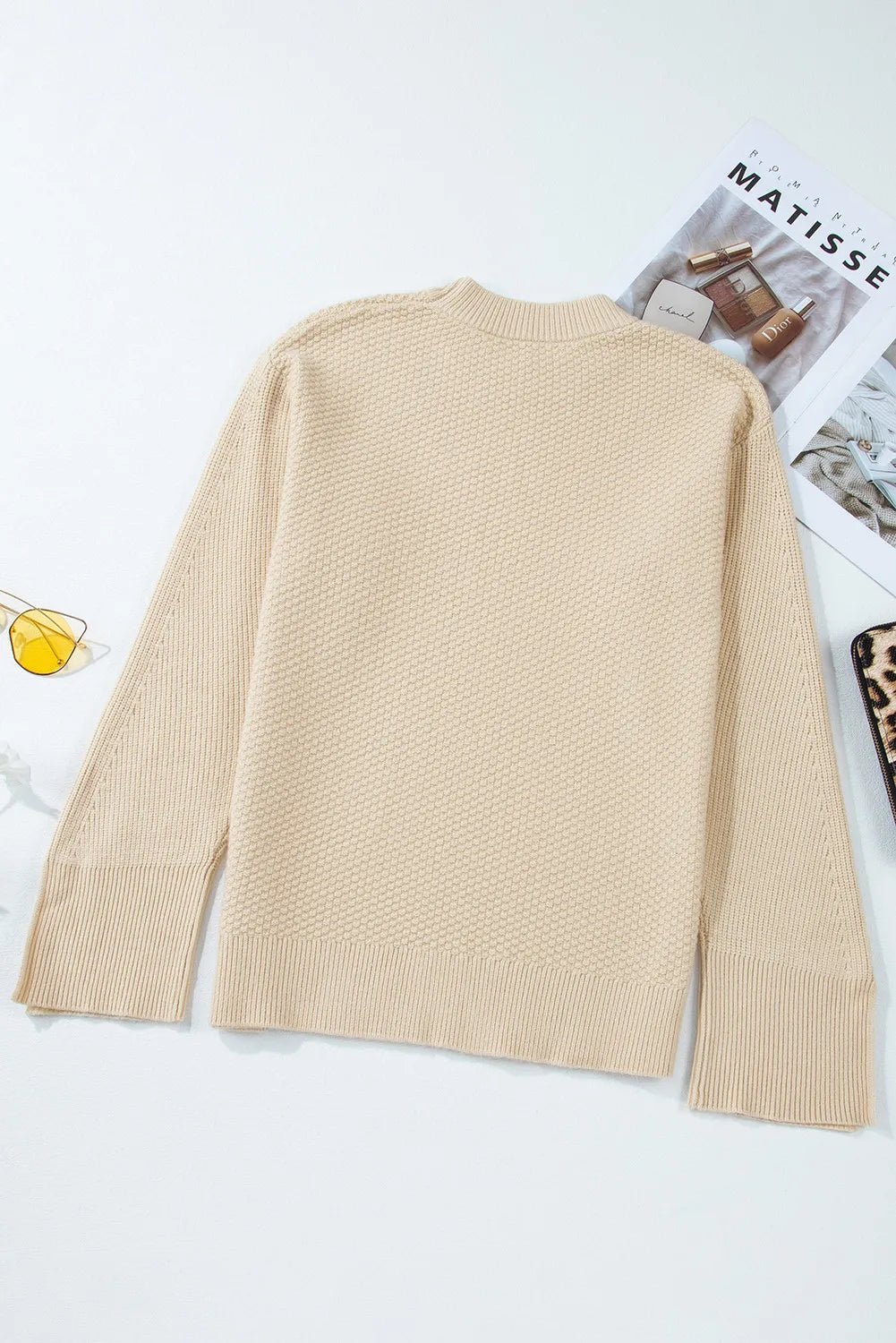 Fable & Fringe Cozy Enough Slit Sleeve Sweater