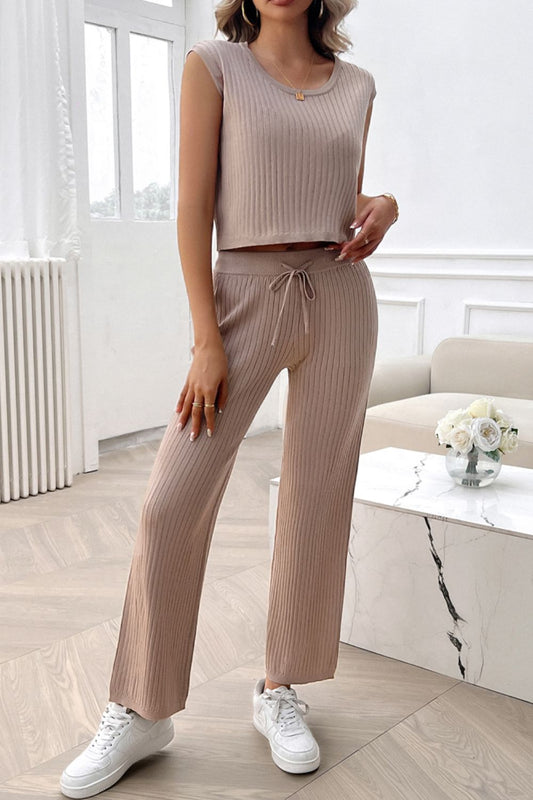 Fable Essential Maximum Comfort Ribbed Top and Pants Set