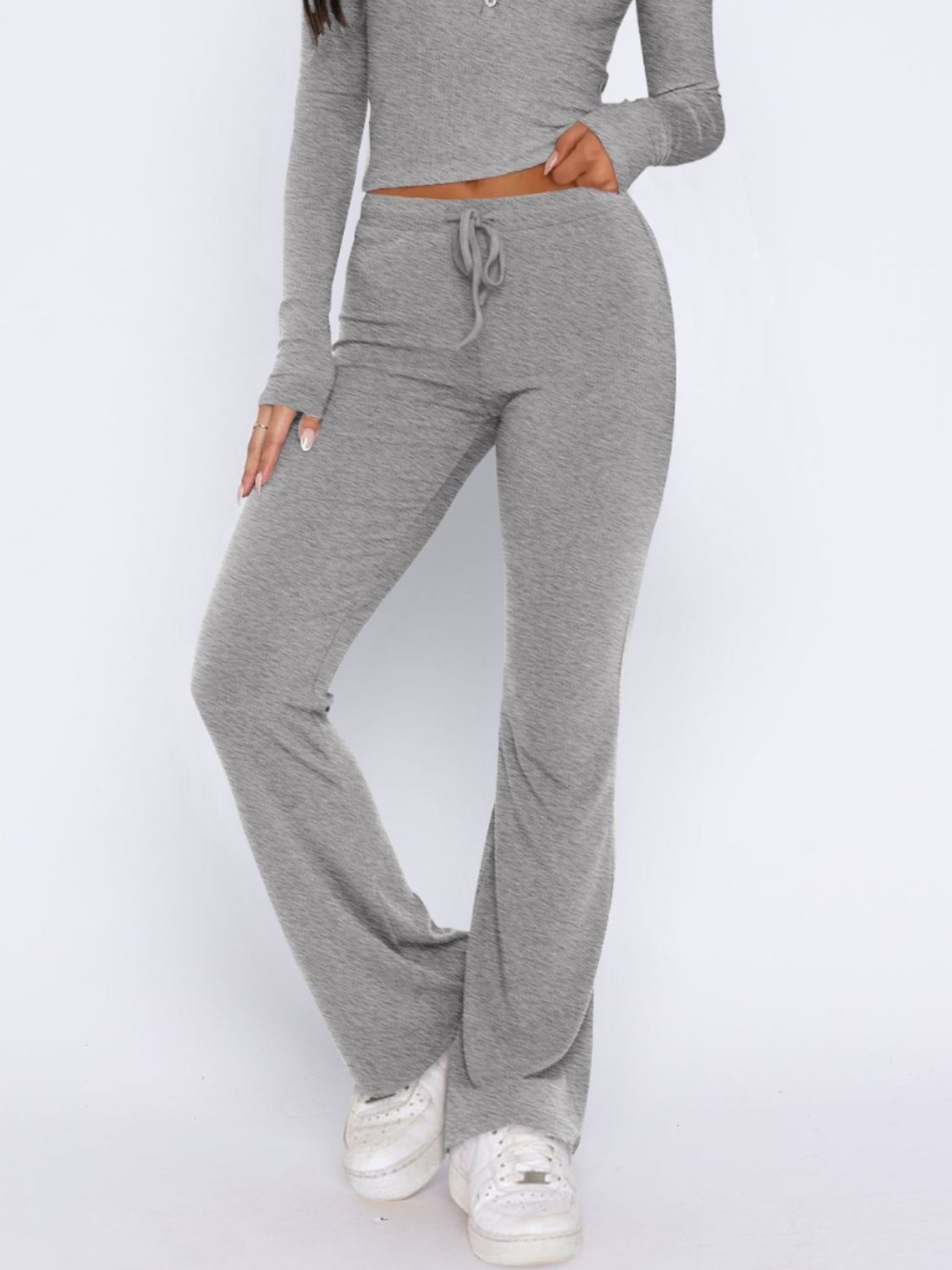 Fable Lounge Extra Cozy V-Neck Long Sleeve Top and Pants Set