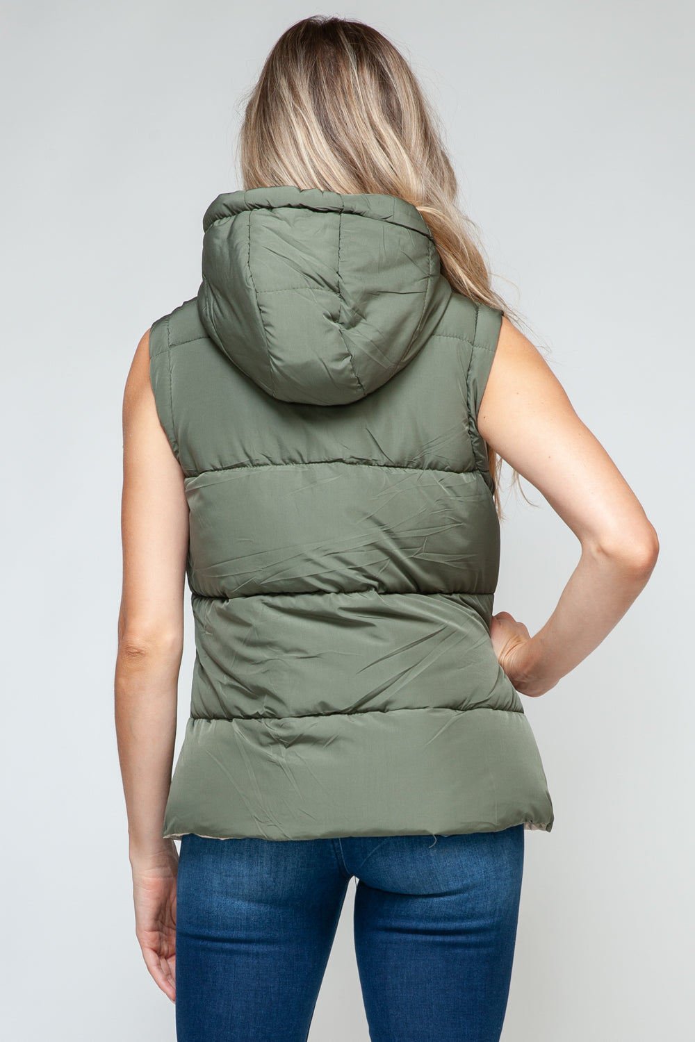 Snobbish Double Insulated Snap and Zip Hooded Vest