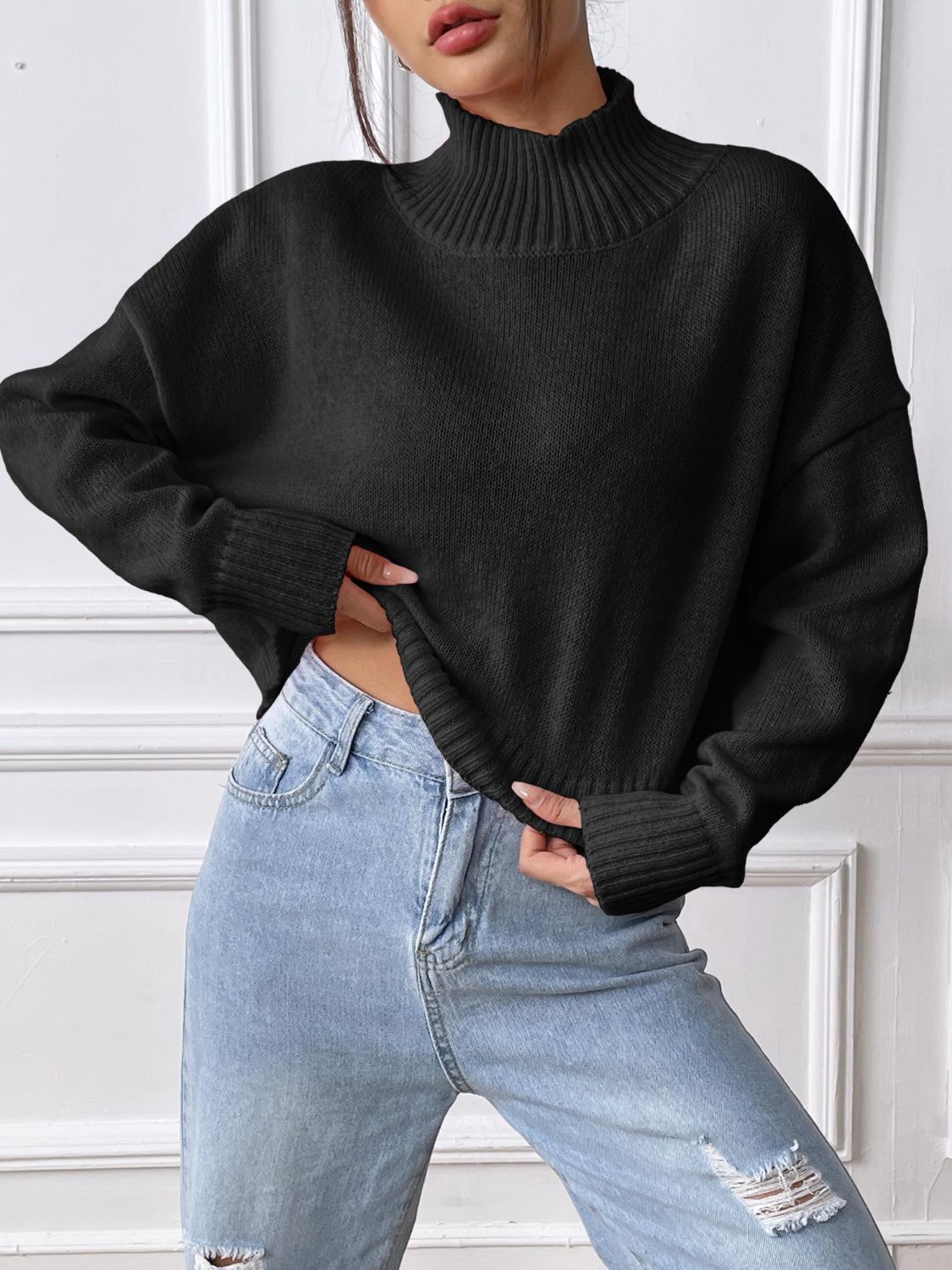 Cozy Cascade Turtleneck Sweater