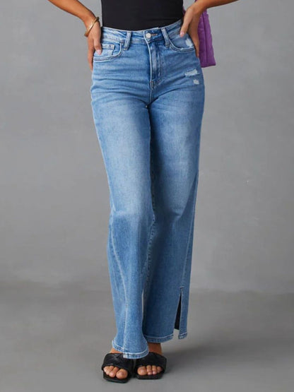 Fable & Fringe High Rise Slit Jeans