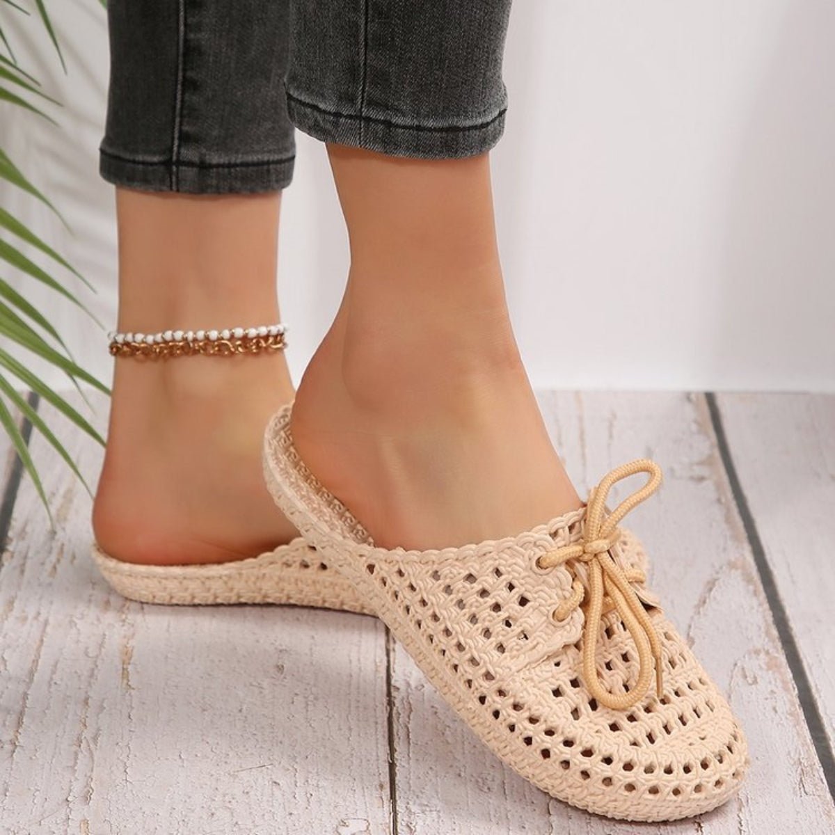 Fable & Fringe Lace-Up Flat Sandals