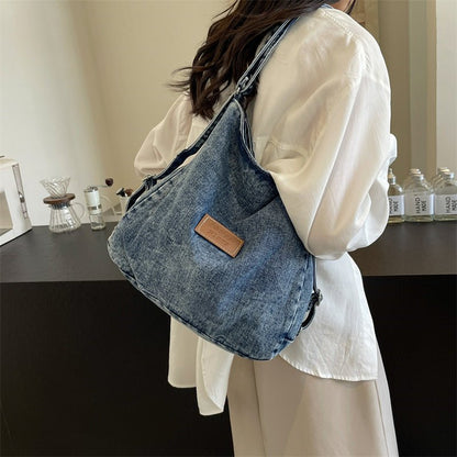 Fable & Fringe Adjustable Strap Denim Shoulder Bag