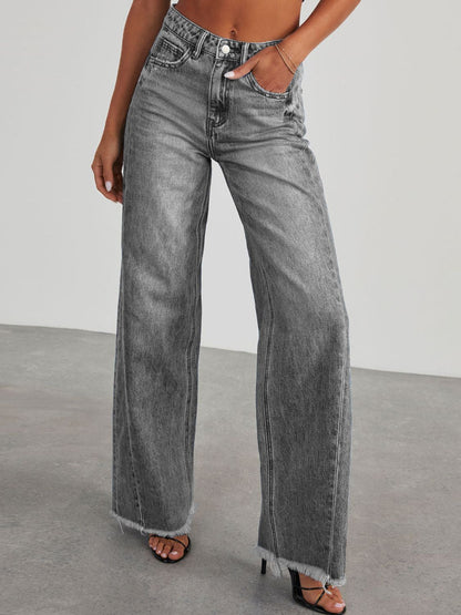 Fable & Fringe Chic Understatement Raw Hem Jeans