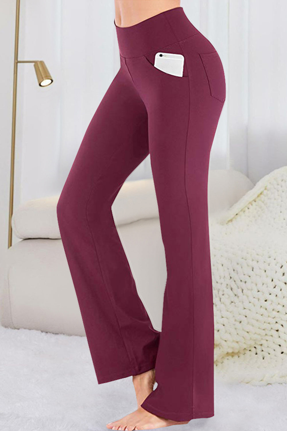 Fringe Essentials Pocketed High Waist Active Pants