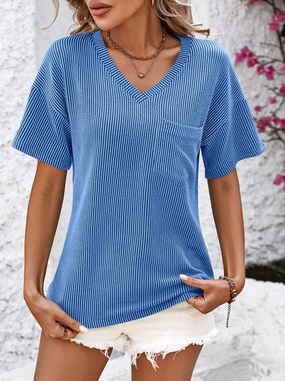 Fable Basic V-Neck Dropped Shoulder T-Shirt